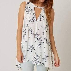 Free People Tree Swing Tunic Sleeveless White